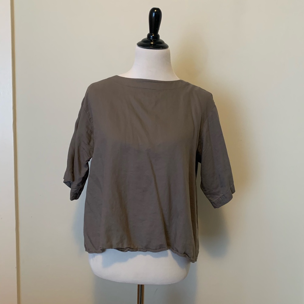 MUJI taupe top XS